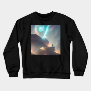 Planets Nebula Cloud In Dark Space Crewneck Sweatshirt